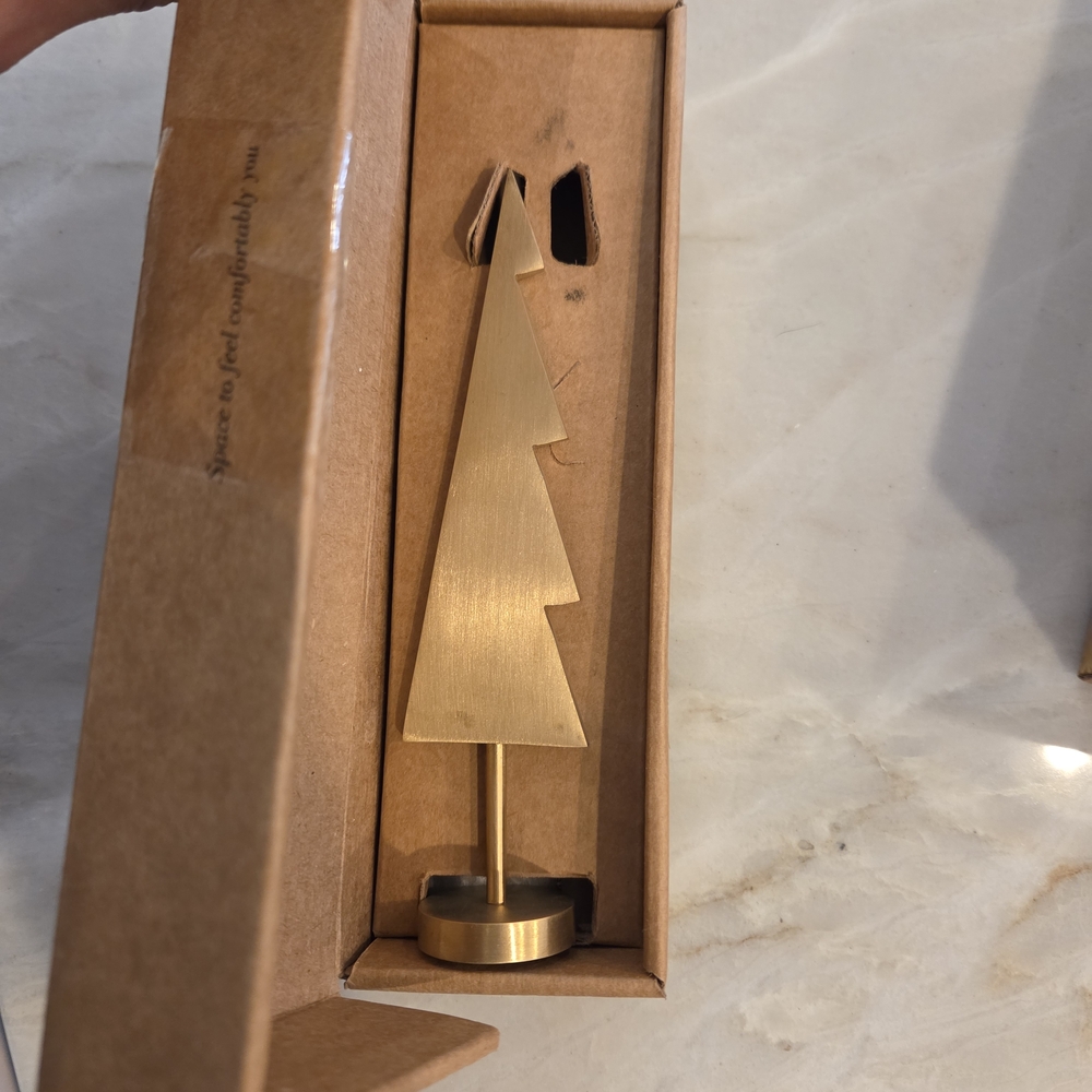 Ferm Living Gold and Black Holiday Tree Sculptures - Picture 3 of 6